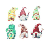 12Pcs Red Wine Gnome Charms Acrylic Sunflower Earring Pendant Necklace Making
