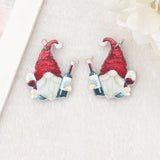 12Pcs Red Wine Gnome Charms Acrylic Sunflower Earring Pendant Necklace Making