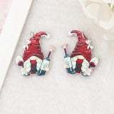 12Pcs Red Wine Gnome Charms Acrylic Sunflower Earring Pendant Necklace Making