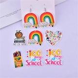 10pcs Rainbow Pen Acrylic Charms for DIY Earring Making