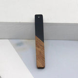 6pcs Geometric Wood Charms Resin Pendants for DIY Jewelry