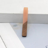 6pcs Geometric Wood Charms Resin Pendants for DIY Jewelry