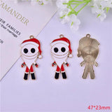 10pcs Skull Xman Metal Charms for DIY Earring Making