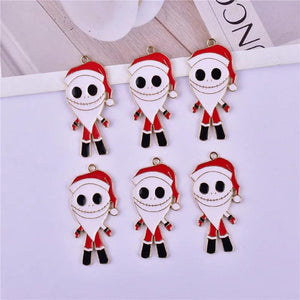 10pcs Skull Xman Metal Charms for DIY Earring Making