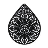10 PCs Hollow Flowers Drop Filigree Pendants for DIY Earring Jewelry Making