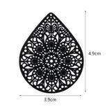 10 PCs Hollow Flowers Drop Filigree Pendants for DIY Earring Jewelry Making