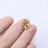 10pcs 12mm Stainless Steel High Polish Mini Charms Pendant