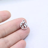 10pcs 12mm Stainless Steel High Polish Mini Charms Pendant
