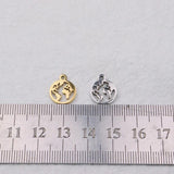 10pcs 12mm Stainless Steel High Polish Mini Charms Pendant