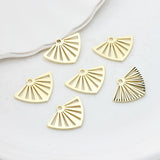 Triangle Fan Charms Pendant 25mm 10pcs/lot DIY Earrings Jewelry Material