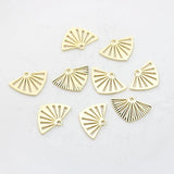 Triangle Fan Charms Pendant 25mm 10pcs/lot DIY Earrings Jewelry Material