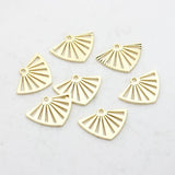 Triangle Fan Charms Pendant 25mm 10pcs/lot DIY Earrings Jewelry Material