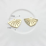 Triangle Fan Charms Pendant 25mm 10pcs/lot DIY Earrings Jewelry Material