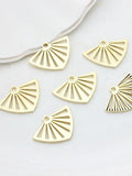 Triangle Fan Charms Pendant 25mm 10pcs/lot DIY Earrings Jewelry Material