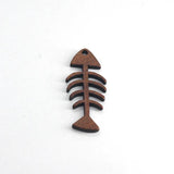 10pcs Hollow Leaves Bee Fish Wood Charms for DIY Jewelry Making