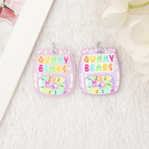 10 Pcs Acrylic Bear Candy Charms DIY Pendants for Jewelry Making