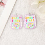10 Pcs Acrylic Bear Candy Charms DIY Pendants for Jewelry Making