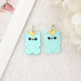 10 Pcs Acrylic Bear Candy Charms DIY Pendants for Jewelry Making