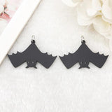 10Pcs Halloween Acrylic Bat Coffin Charms for DIY Earring Pendant Necklace