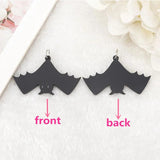 10Pcs Halloween Acrylic Bat Coffin Charms for DIY Earring Pendant Necklace