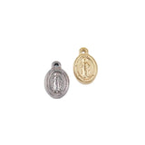 5pcs Stainless Steel Coin Charms Pendant DIY Necklace Earrings 2 Colors