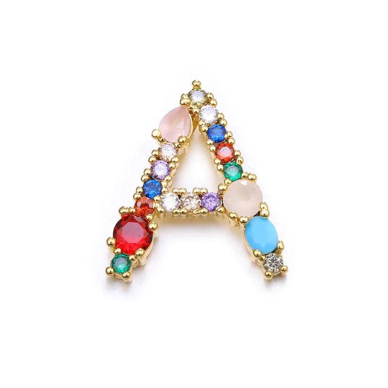 Opal Alphabet Initial Charms for Jewelry Making