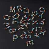 Opal Alphabet Initial Charms for Jewelry Making