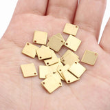 20pcs Brass Square Charms Disc Blanks DIY Earring Necklace