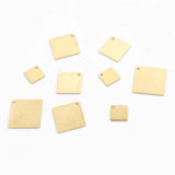 20pcs Brass Square Charms Disc Blanks DIY Earring Necklace