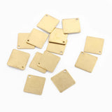20pcs Brass Square Charms Disc Blanks DIY Earring Necklace