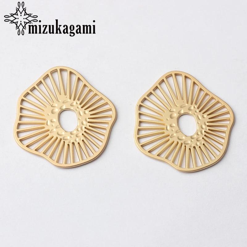 Geometry Shape Hollow Charms 35mm 6pcs/lot Earrings DIY Jewelry Making