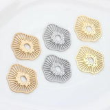 Geometry Shape Hollow Charms 35mm 6pcs/lot Earrings DIY Jewelry Making