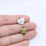 5pcs 12mm Stainless Steel High Heart Eye Star Charms Pendant