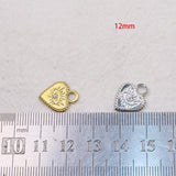 5pcs 12mm Stainless Steel High Heart Eye Star Charms Pendant