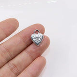 5pcs 12mm Stainless Steel High Heart Eye Star Charms Pendant