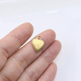 5pcs 12mm Stainless Steel High Heart Eye Star Charms Pendant