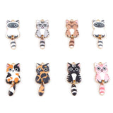 Cartoon Cat Enamel Pendants DIY Jewelry 10PCs