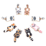 Cartoon Cat Enamel Pendants DIY Jewelry 10PCs