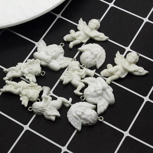 10pcs Gothic Angel Resin Charms Vintage Pendants DIY Jewelry