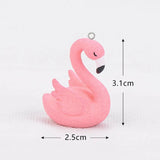 10pcs Flamingo Resin Charms for Jewelry Making