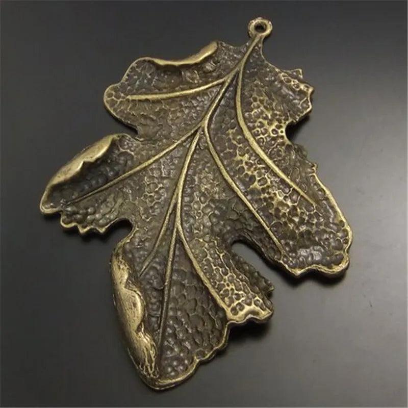 6pcs Antique Bronze Leaf Necklace Bracelet Charms Vintage Crafts