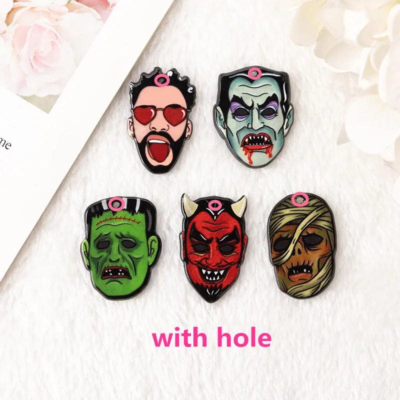10Pc Halloween Charms Acrylic Horror Bloody DIY Making