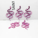 10pcs Moon Snake Acrylic Earring Charms Bohemia Vintage Pendants DIY Jewelry