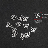 20pcs Butterfly Stainless Steel DIY Charm Pendant Jewelry Finding