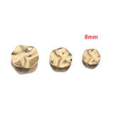 50Pcs Raw Brass Distorted Round Coin Charms for DIY Jewelry Making