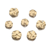 50Pcs Raw Brass Distorted Round Coin Charms for DIY Jewelry Making