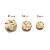 50Pcs Raw Brass Distorted Round Coin Charms for DIY Jewelry Making