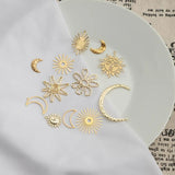 10Pcs Sun Moon Star Charms Pendants DIY Jewelry Making
