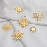 10Pcs Sun Moon Star Charms Pendants DIY Jewelry Making