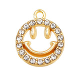 20Pcs 16*14MM Zircon Smiley Face Pendant Necklace for Women